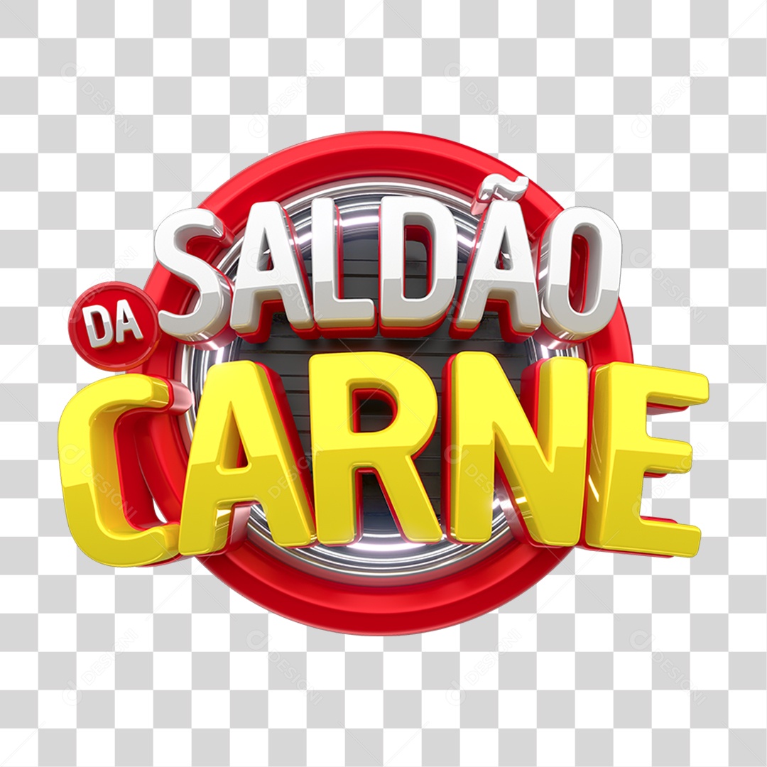 Selo 3D Saldão da Carne PNG Transparente