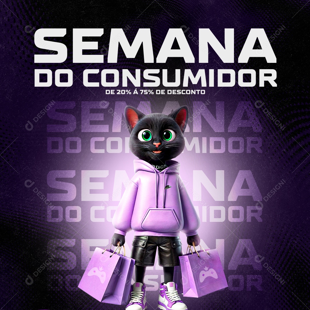 Loja Gamer Semana do Consumidor Social Media PSD Editável