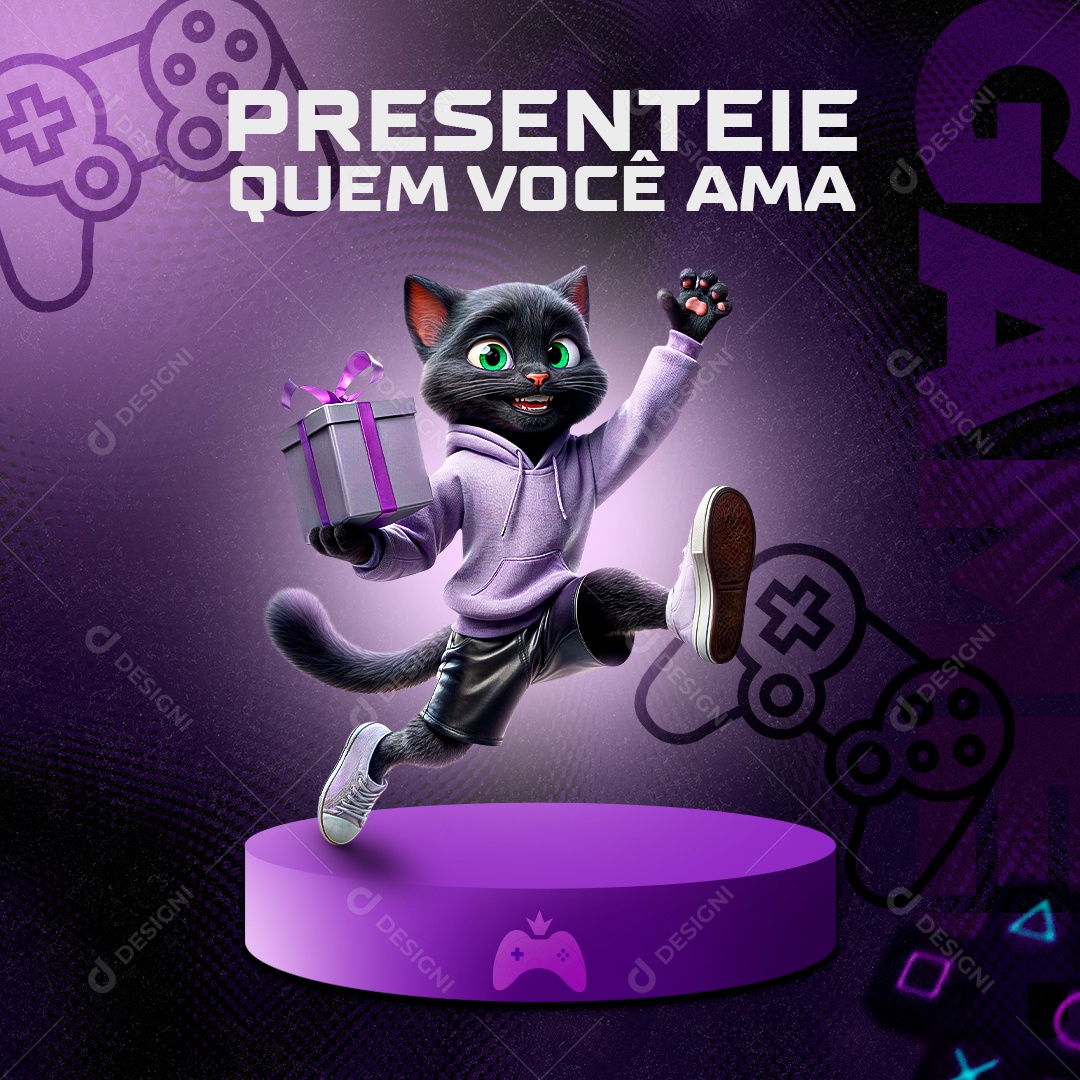 Loja Gamer Presenteie Quem Você Ama Social Media PSD Editável