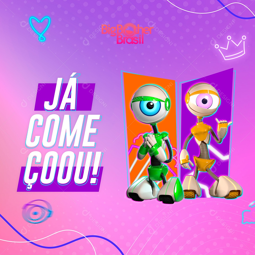 Big Brother Brasil Já Começou Social Media PSD Editável