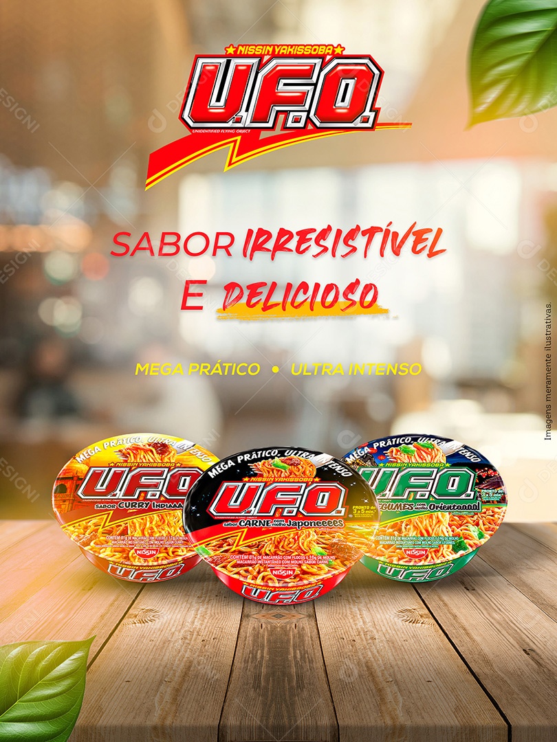 Supermercado Macarrão Sabor Irresistível Social Media PSD Editável