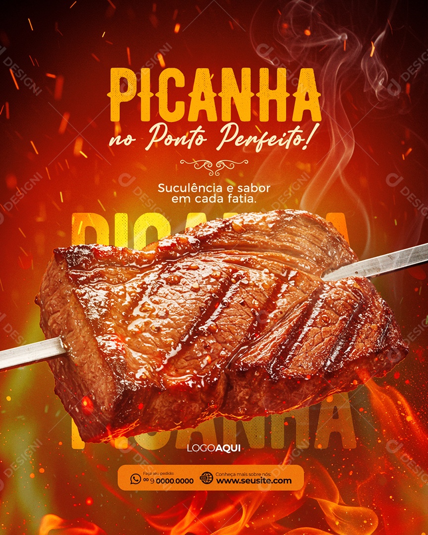 Picanha no Ponto Perfeito Social Media PSD Editável