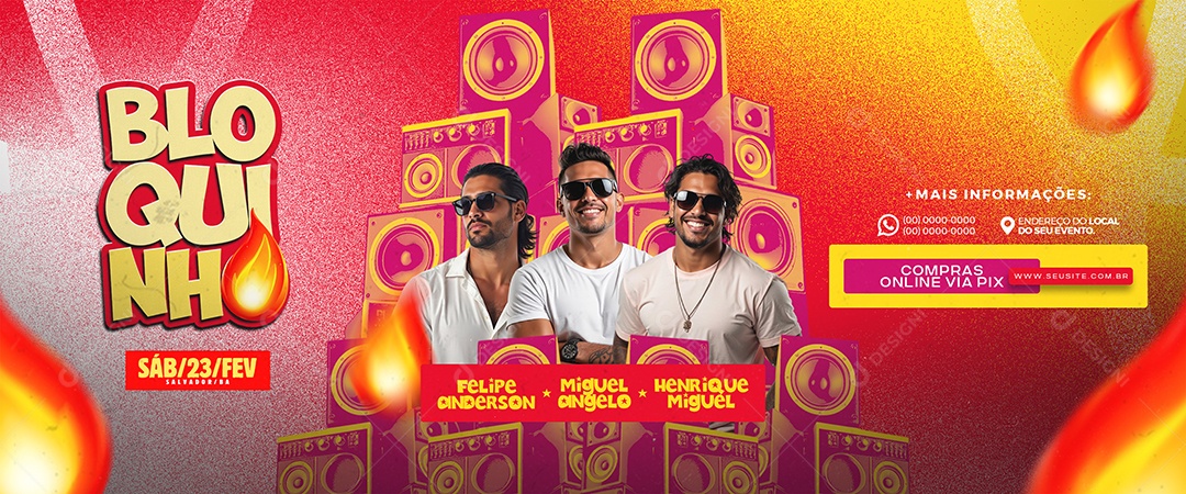 Banner Flyer Bloquinho Social Media PSD Editável