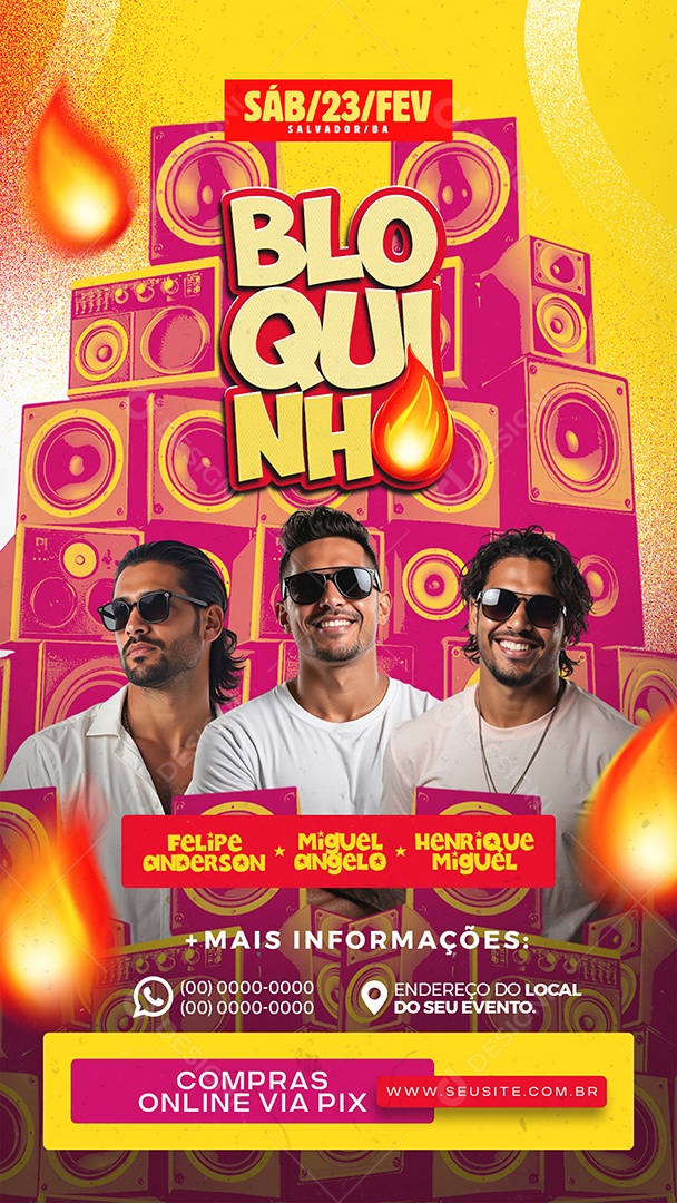 Story Flyer Bloquinho Social Media PSD Editável