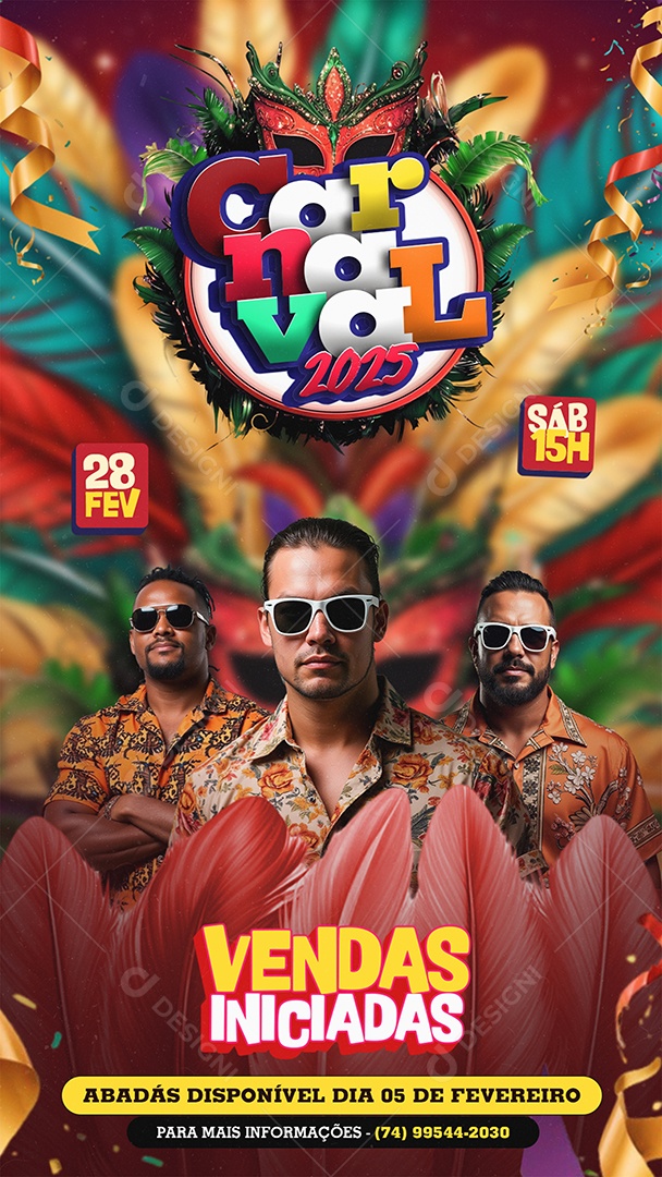 Story Flyer Canaval 205 Social Media PSD Editável