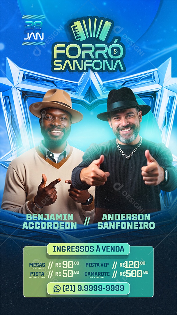 Story Flyer Forró Sanfona Social Media PSD Editável