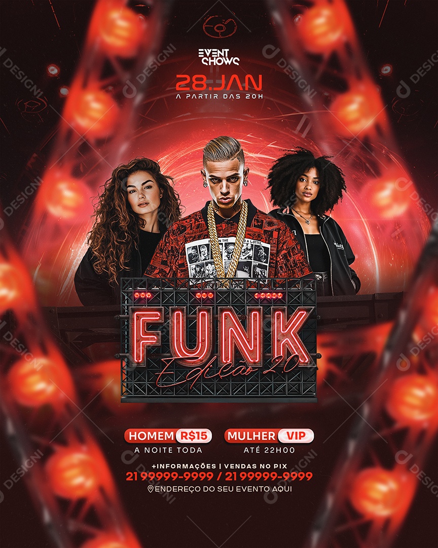 Feed Flyer Funk Social Media PSD Editável