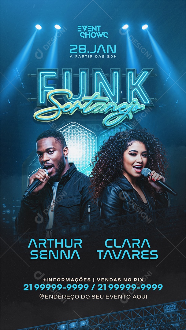 Story Flyer Funk Sertanejo Social Media PSD Editável