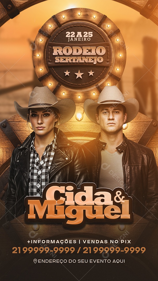 Story Flyer Rodeio Sertanejo Social Media PSD Editável
