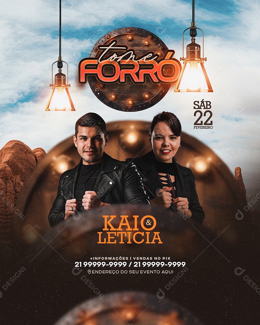 Feed Flyer Tome Forró Social Media PSD Editável