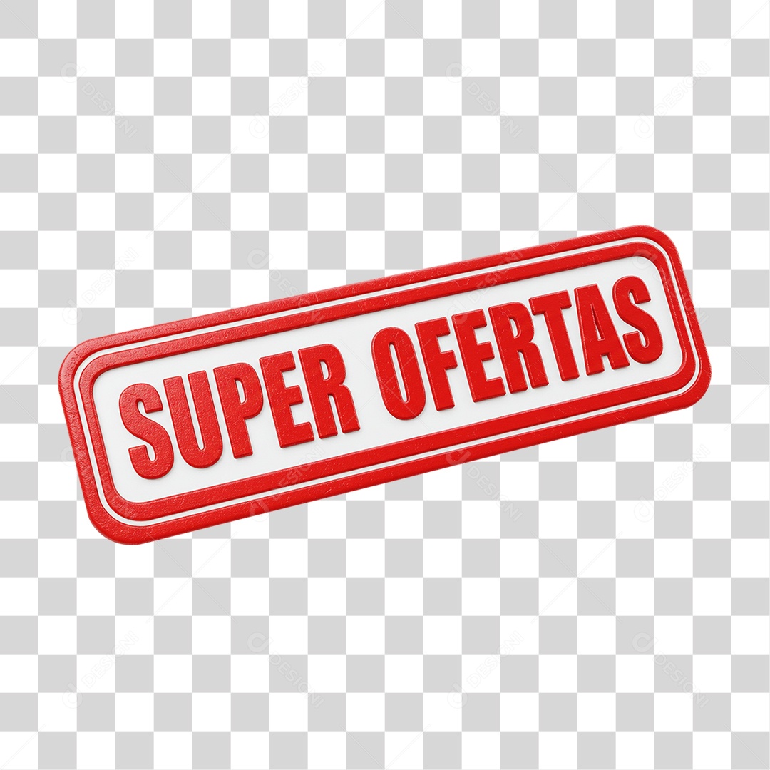 Selo 3D Super Oferta PNG Transparente