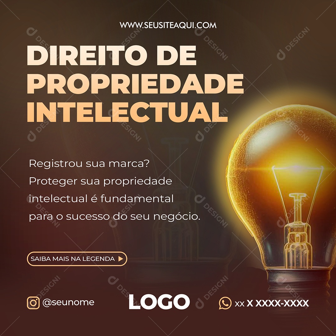 Advocacia Direito de Propriedade Intelectual Social Media PSD Editável