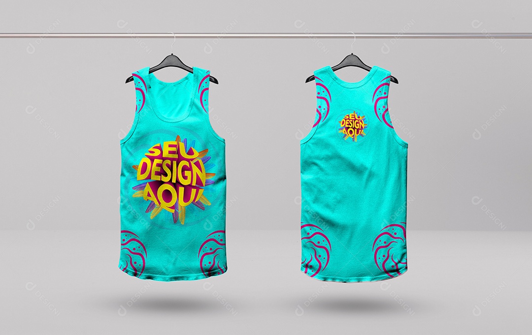 Abadá de Carnaval Camisa Frente e Verso Carnaval 2025 Mockup PSD Editável