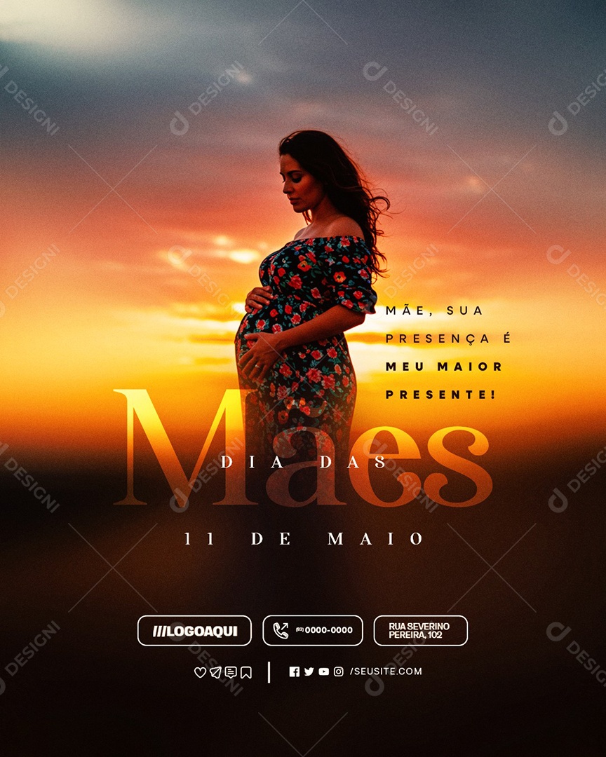 Dia das Mães 11 de Maio Social Media PSD Editável