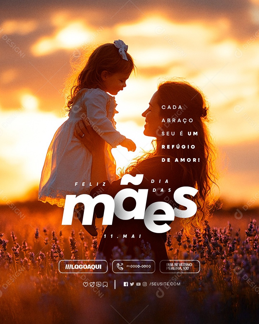 Feliz Dia das Mães 11 de Maio Social Media PSD Editável