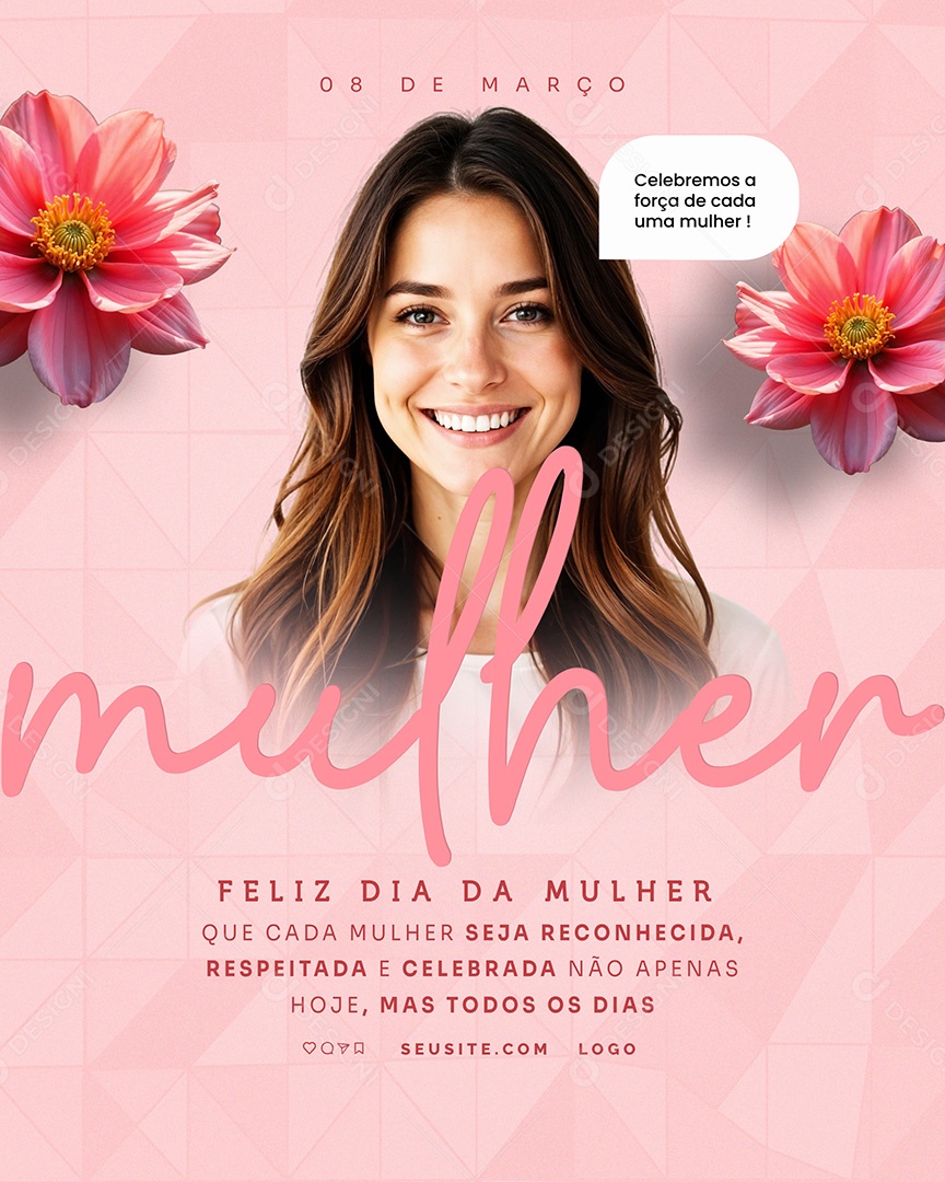 Dia Internacional das Mulheres 08 de Março Social Media PSD Editável