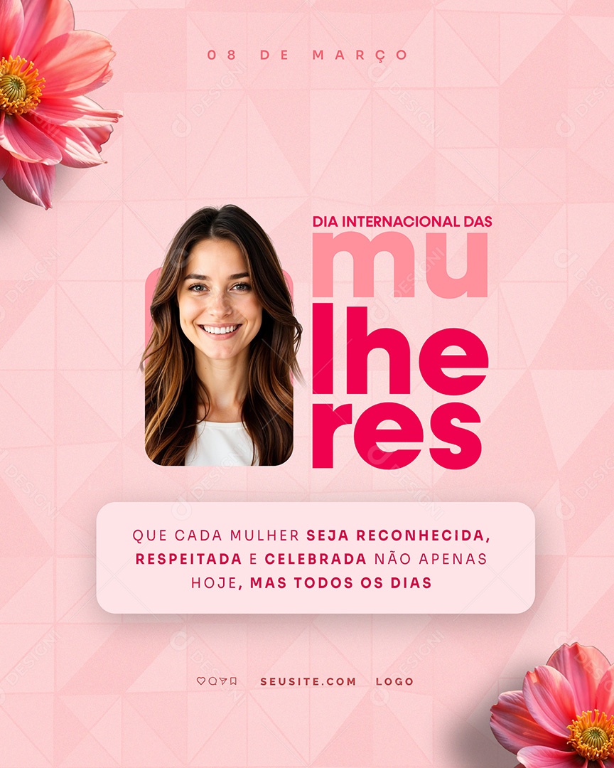 Dia Internacional das Mulheres 08 de Março Social Media PSD Editável