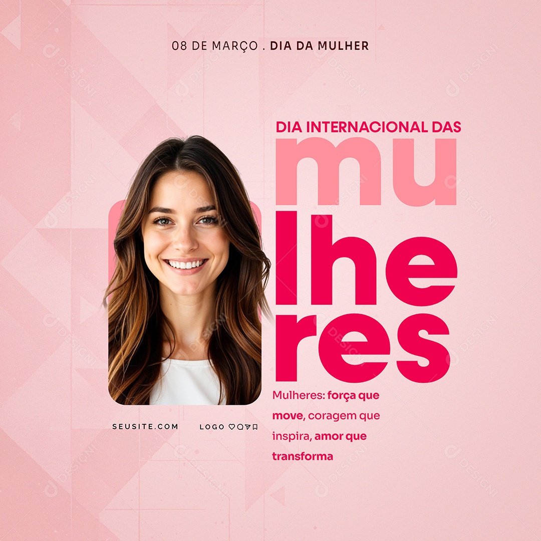 Dia Internacional das Mulheres 08 de Março Social Media PSD Editável