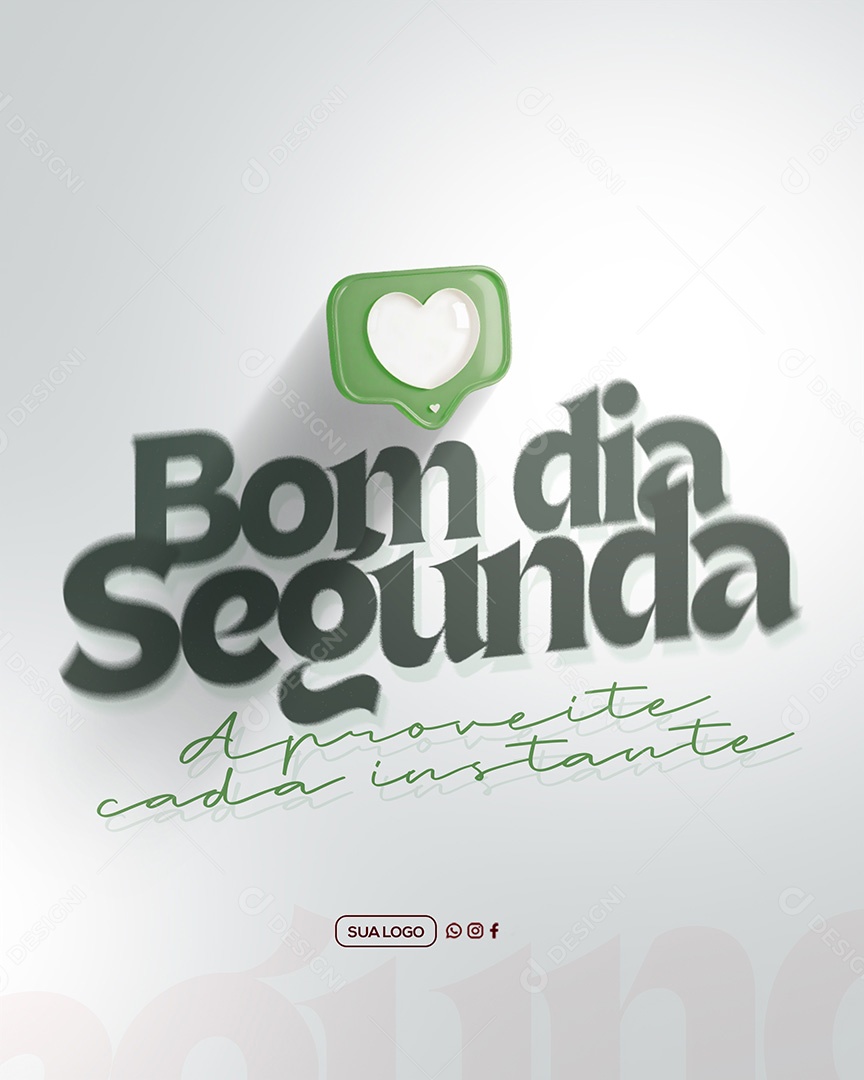 Bom Dia Segunda Feira Social Media PSD Editável