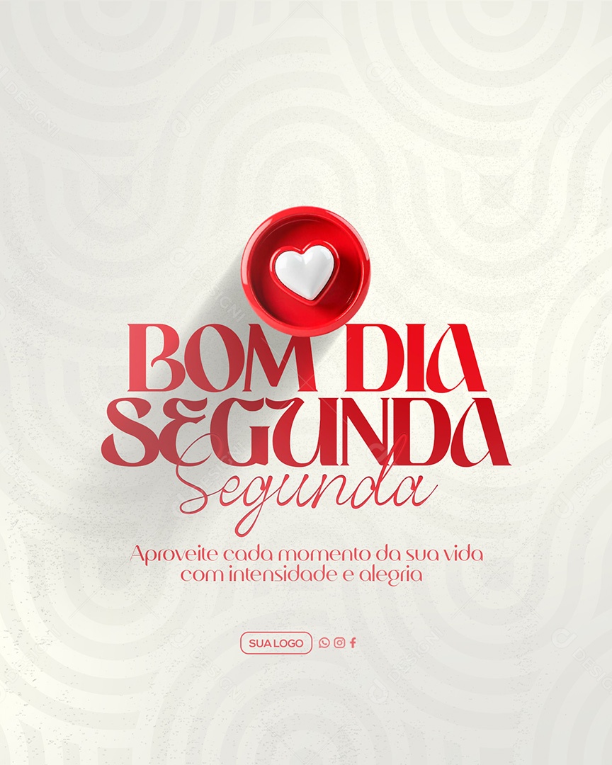 Bom Dia Segunda Feira Social Media PSD Editável