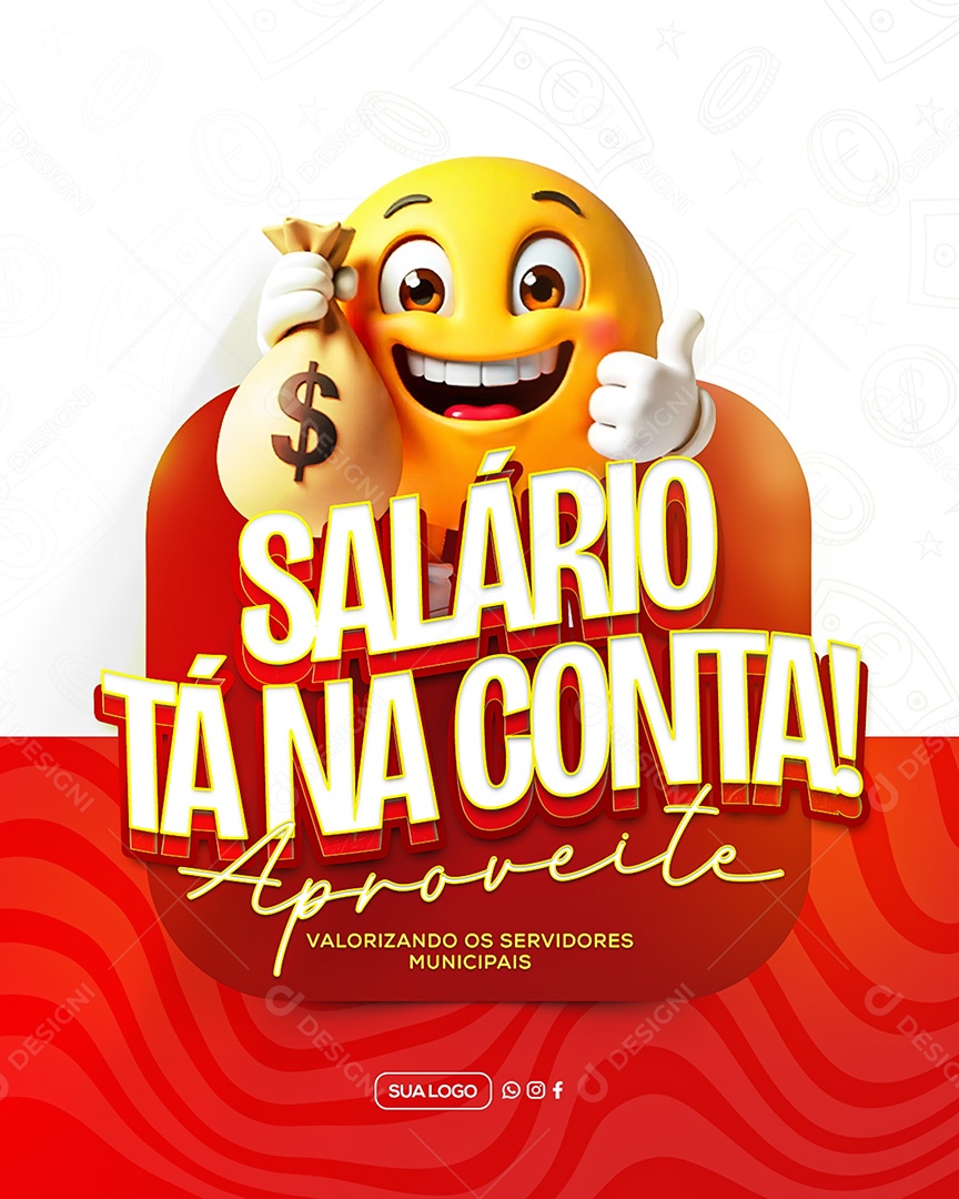 Salário tá na Conta Social Media PSD Editável