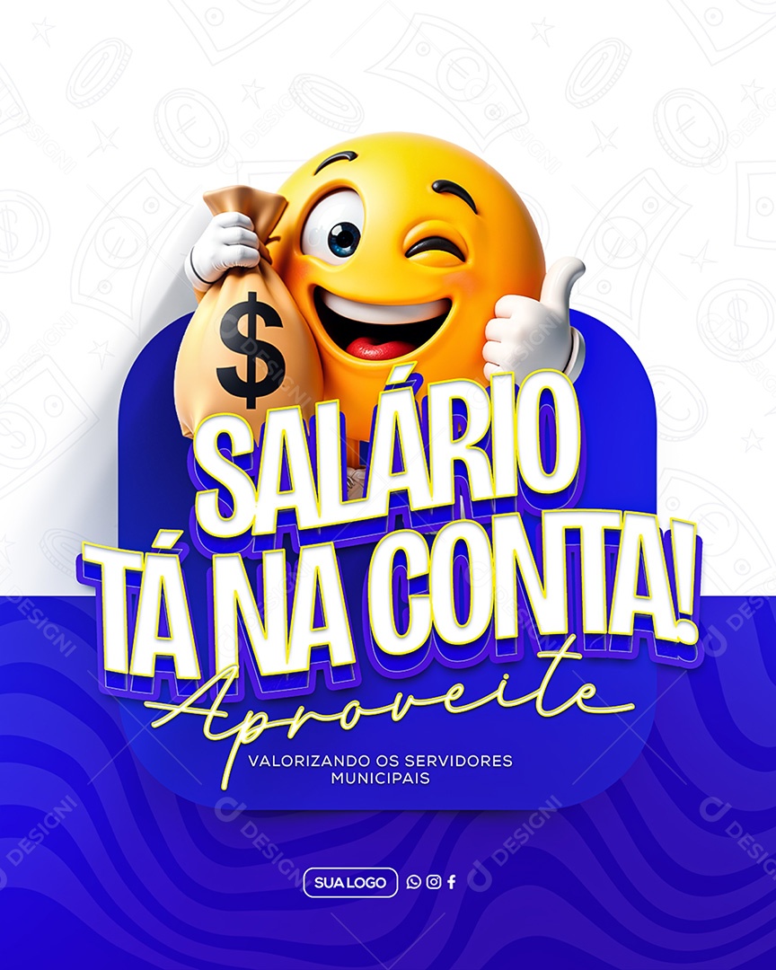 Salário tá na Conta Social Media PSD Editável