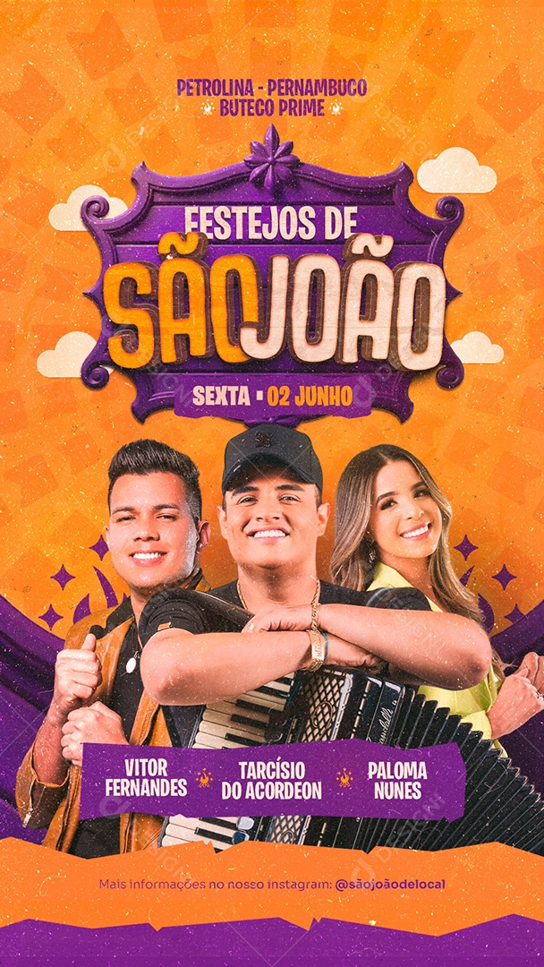 Story Flyer Festejos de São João Social Media PSD Editável