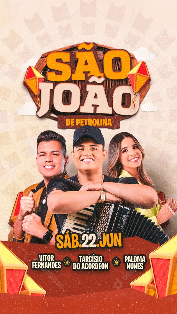 Story Flyer São João de Petrolina Social Media PSD Editável