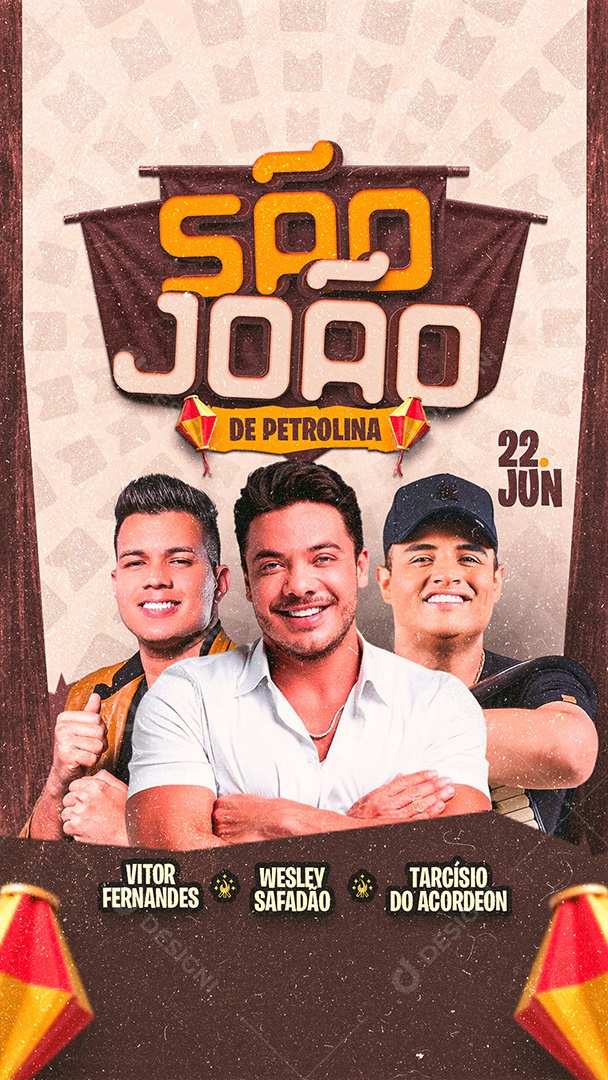 Story Flyer São João de Petrolina Social Media PSD Editável