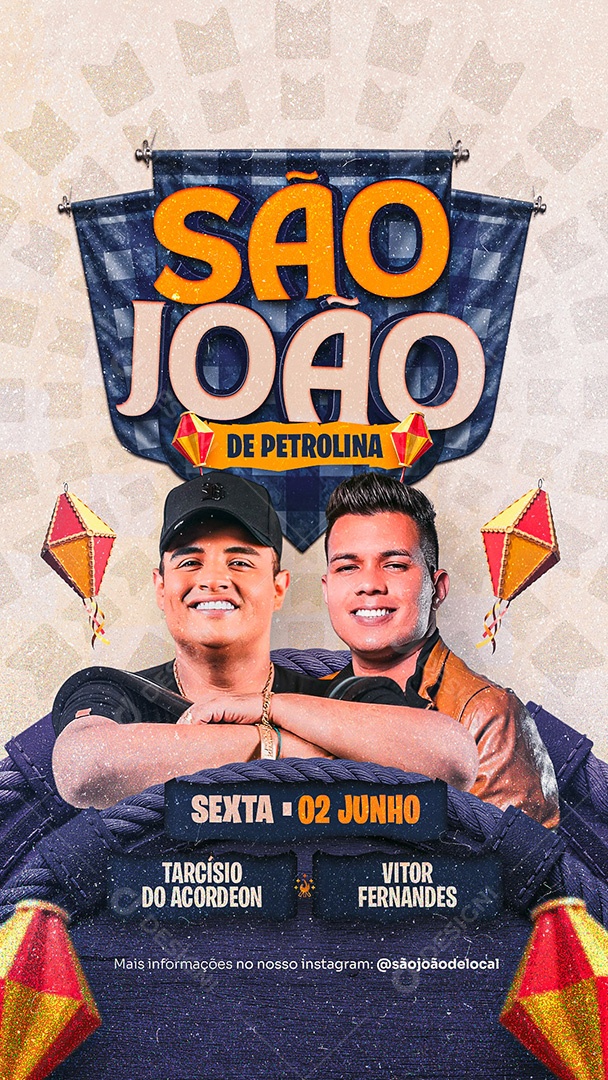 Story Flyer São João de Petrolina Social Media PSD Editável