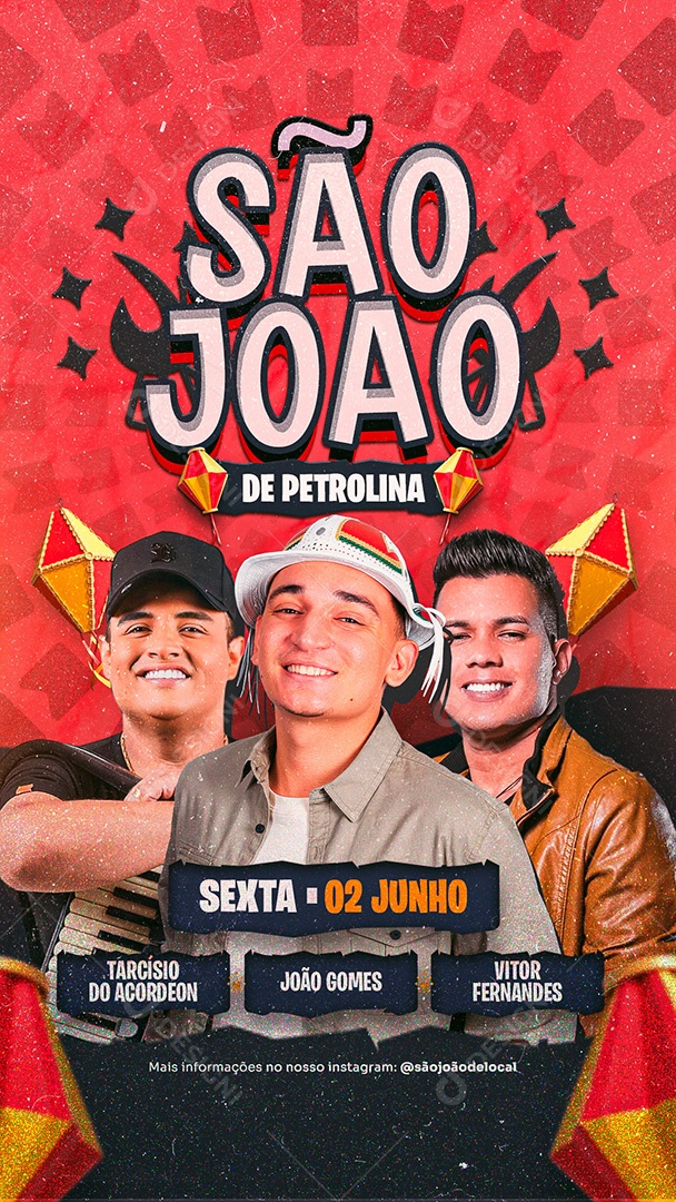 Story Flyer São João de Petrolina Social Media PSD Editável