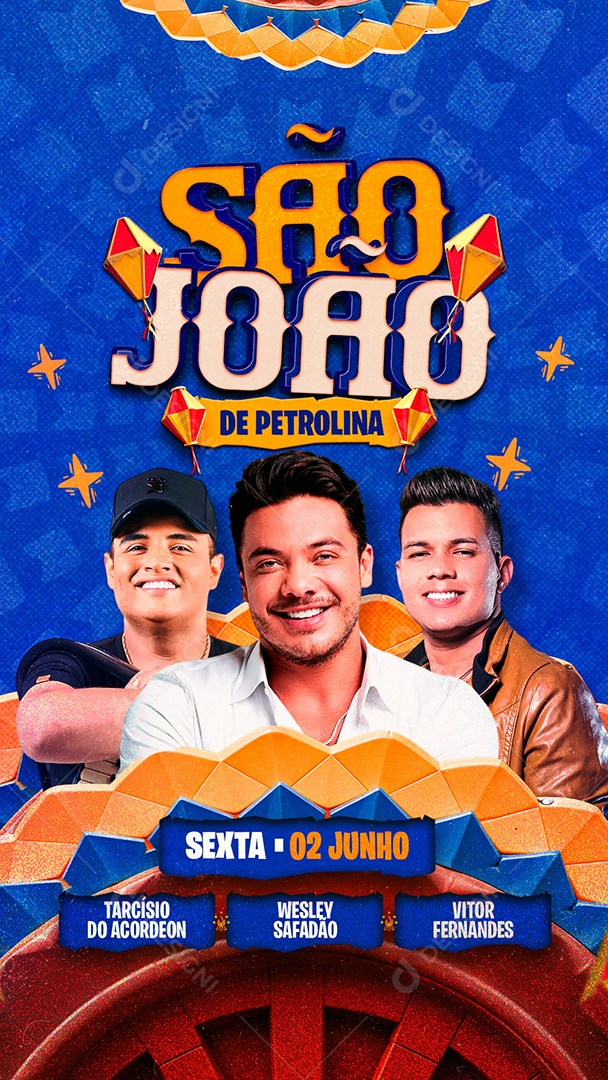 Story Flyer São João de Petrolina Social Media PSD Editável