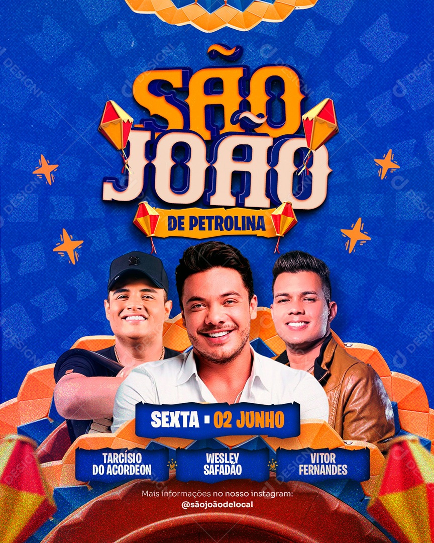 Flyer São João de Petrolina Social Media PSD Editável