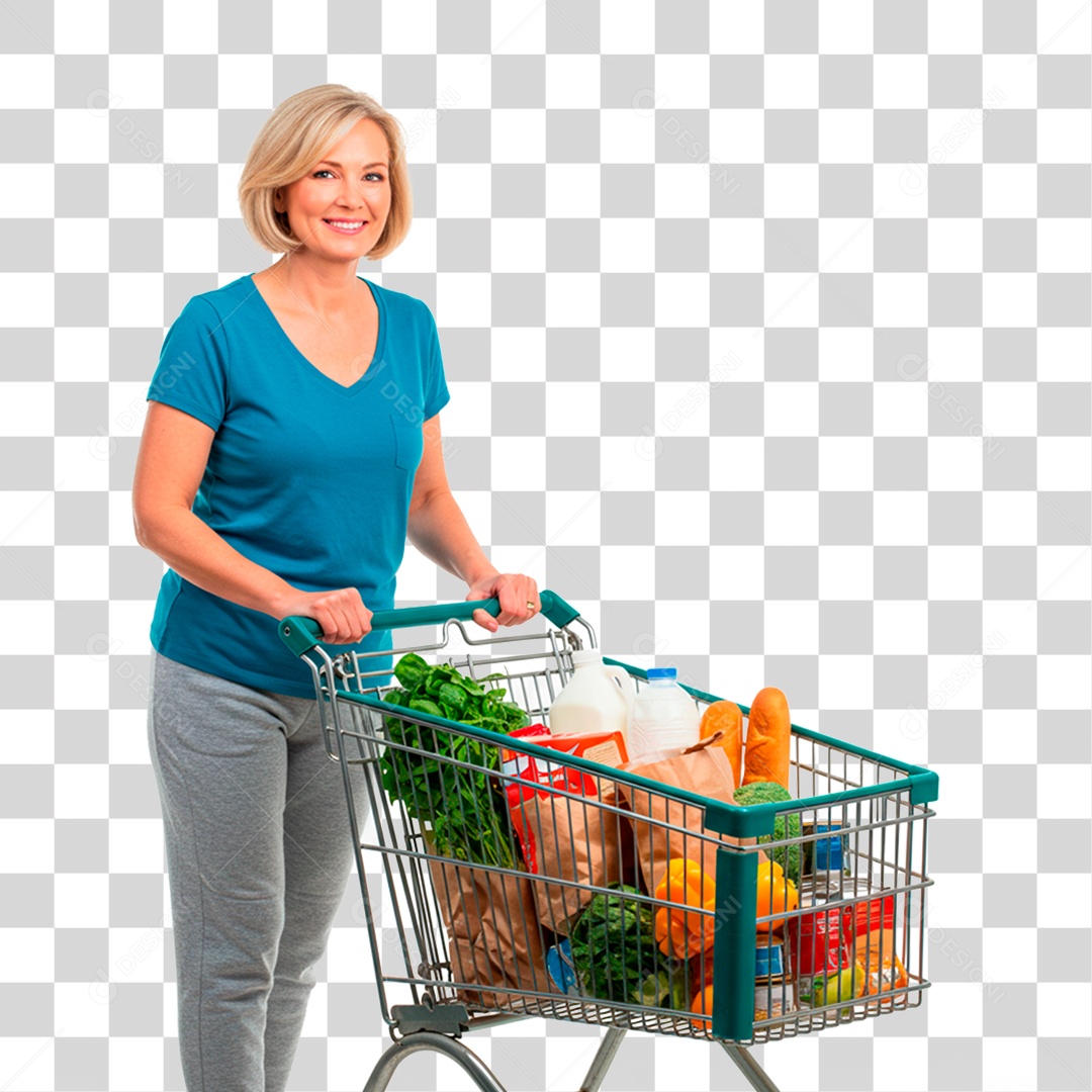 Homem Empurrando Carrinho PNG Transparente