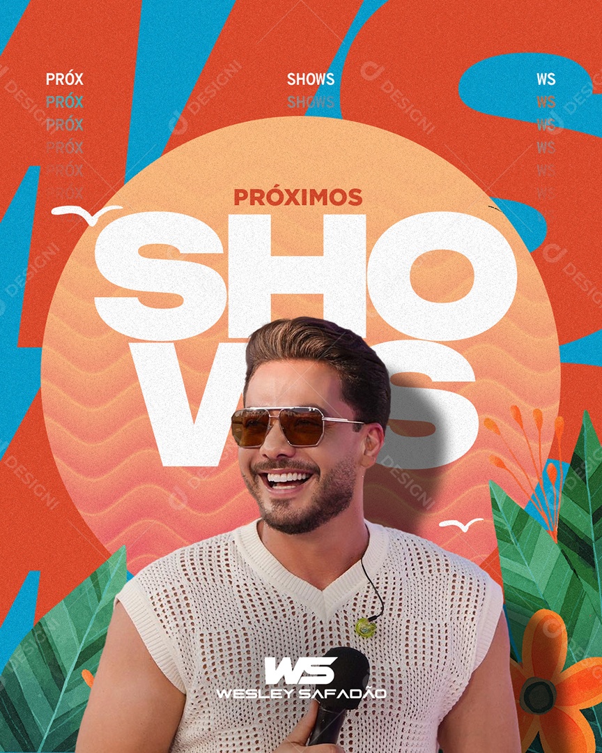 Flyer Próximos Shows Social Media PSD Editável