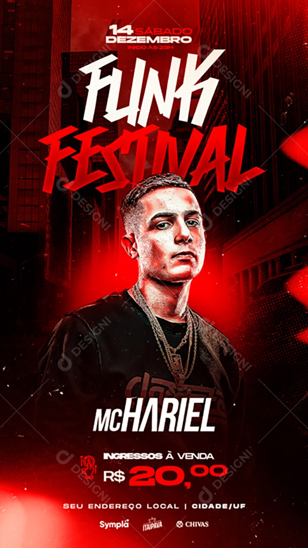 Story Flyer Funk Festival Social Media PSD Editável