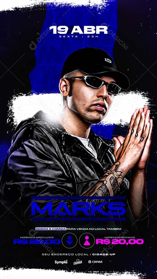 Story Flyer Marks Social Media PSD Editável