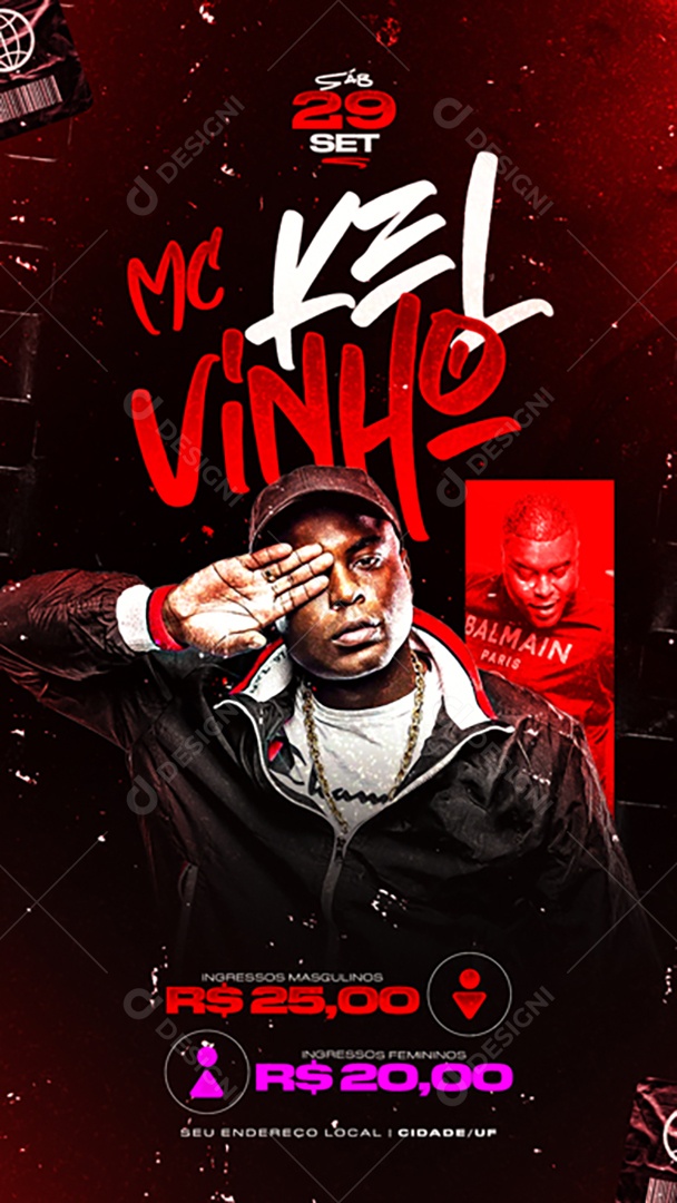 Story Flyer Mc Kelvinho Social Media PSD Editável