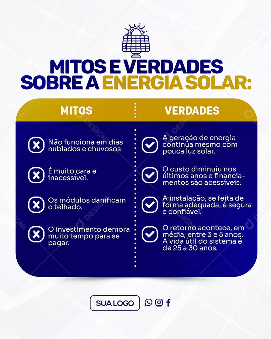 Energia Solar Mistos e Vaidades Social Media PSD Editável