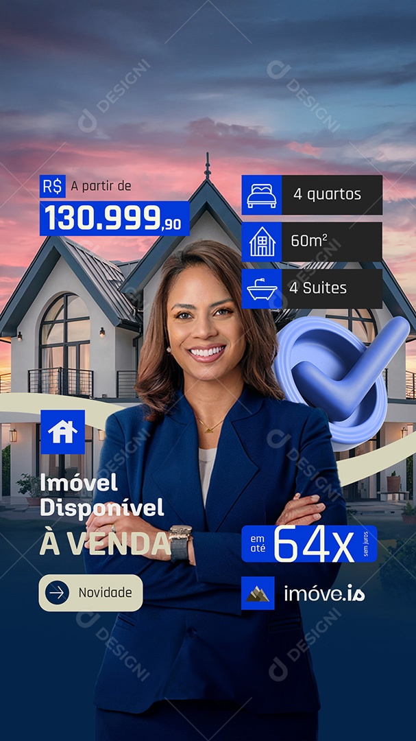 Story Social Media Imóveis Imóvel Disponível à Venda PSD Editável