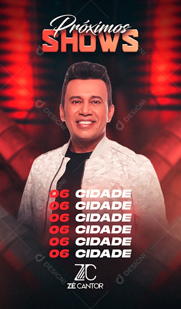 Story Flyer Próximos Shows Social Media PSD Editável
