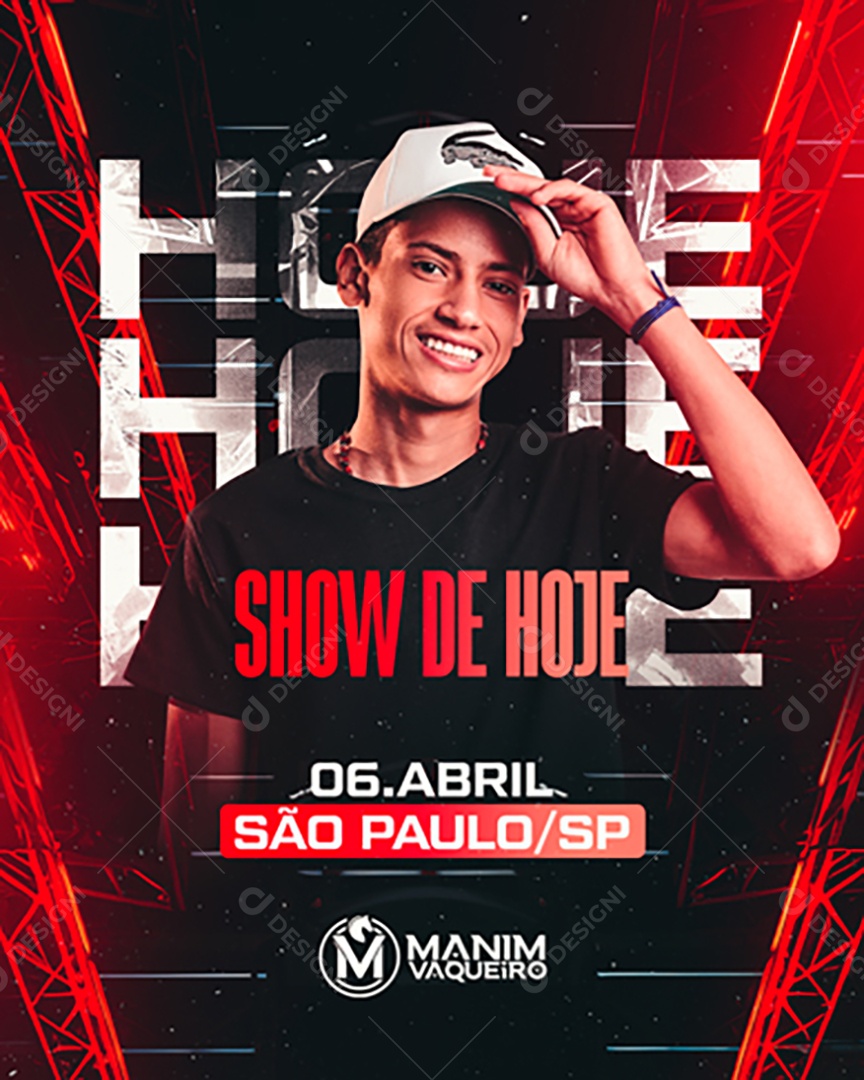 Feed Flyer Show de Hoje Social Media PSD Editável