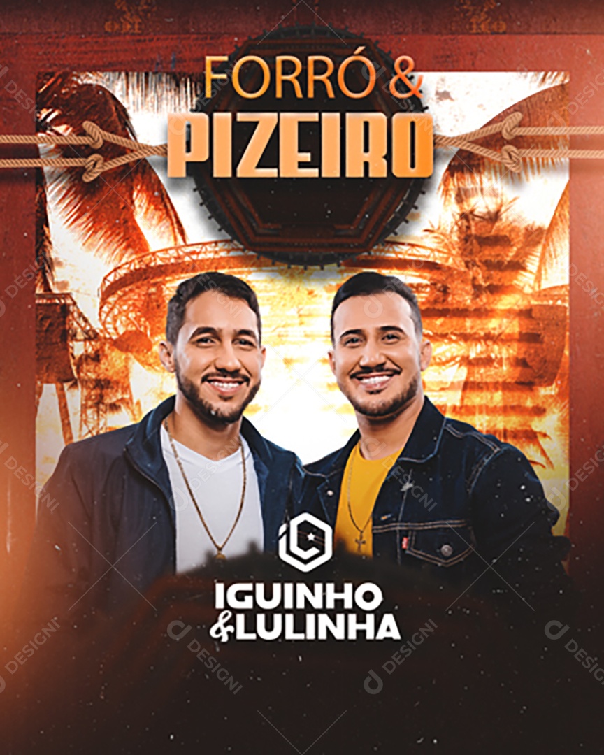Feed Flyer Forró & Pizeiro Social Media PSD Editável