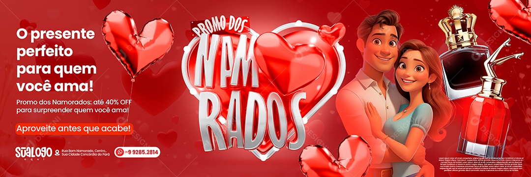 Banner O Presente Perfeito Para Quem Você Ama Social Media PSD Editável