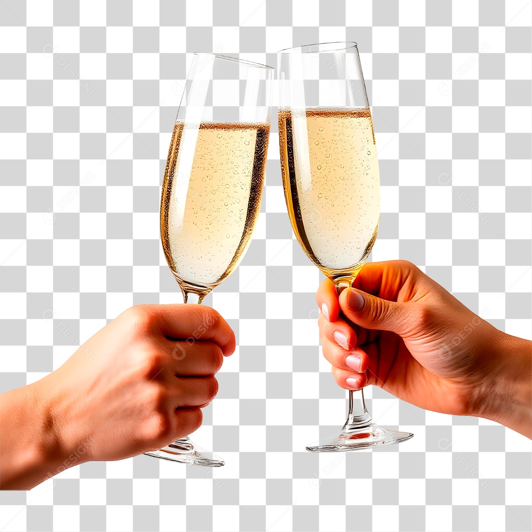 Taças de Champanhe Brindando PNG Transparente