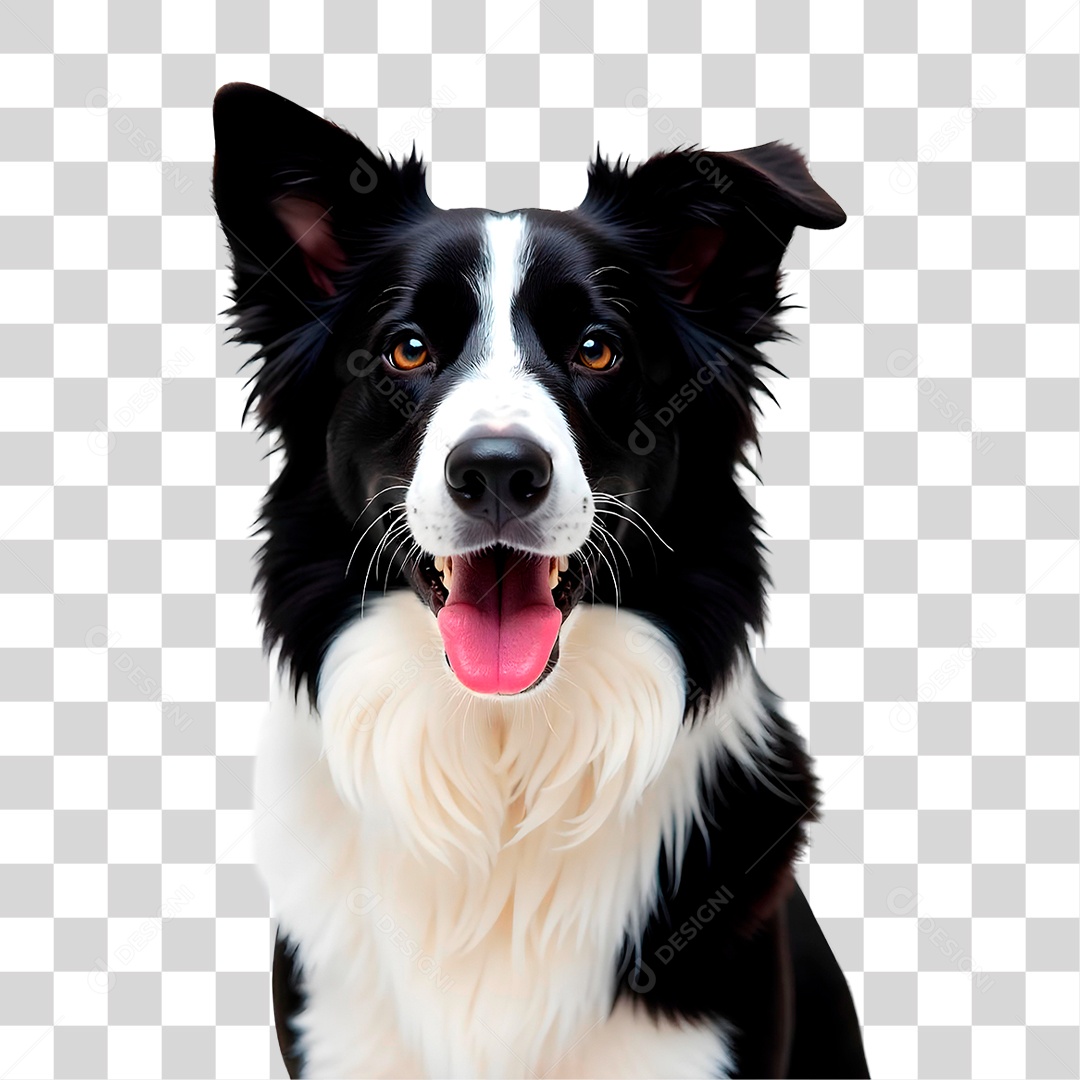 Cão da Raça Border Collie PNG Transparente