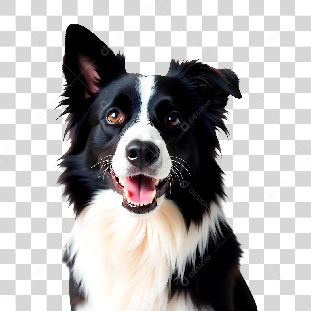 Cão da Raça Border Collie PNG Transparente