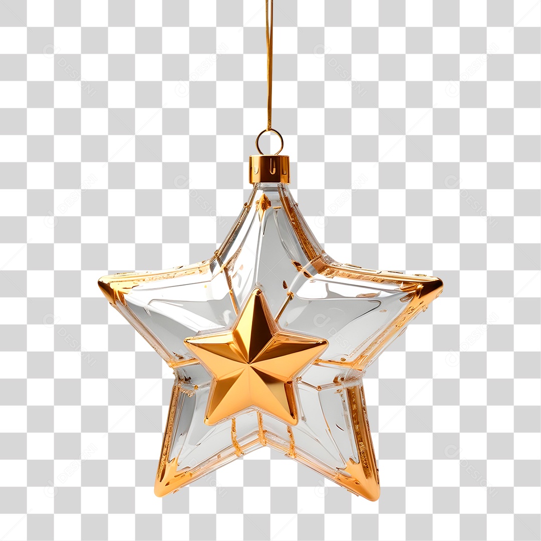 Estrela Dourada PNG Transparente