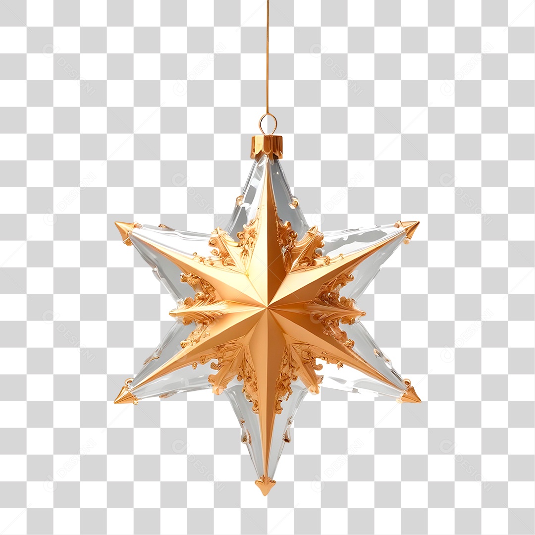 Estrela Dourada PNG Transparente