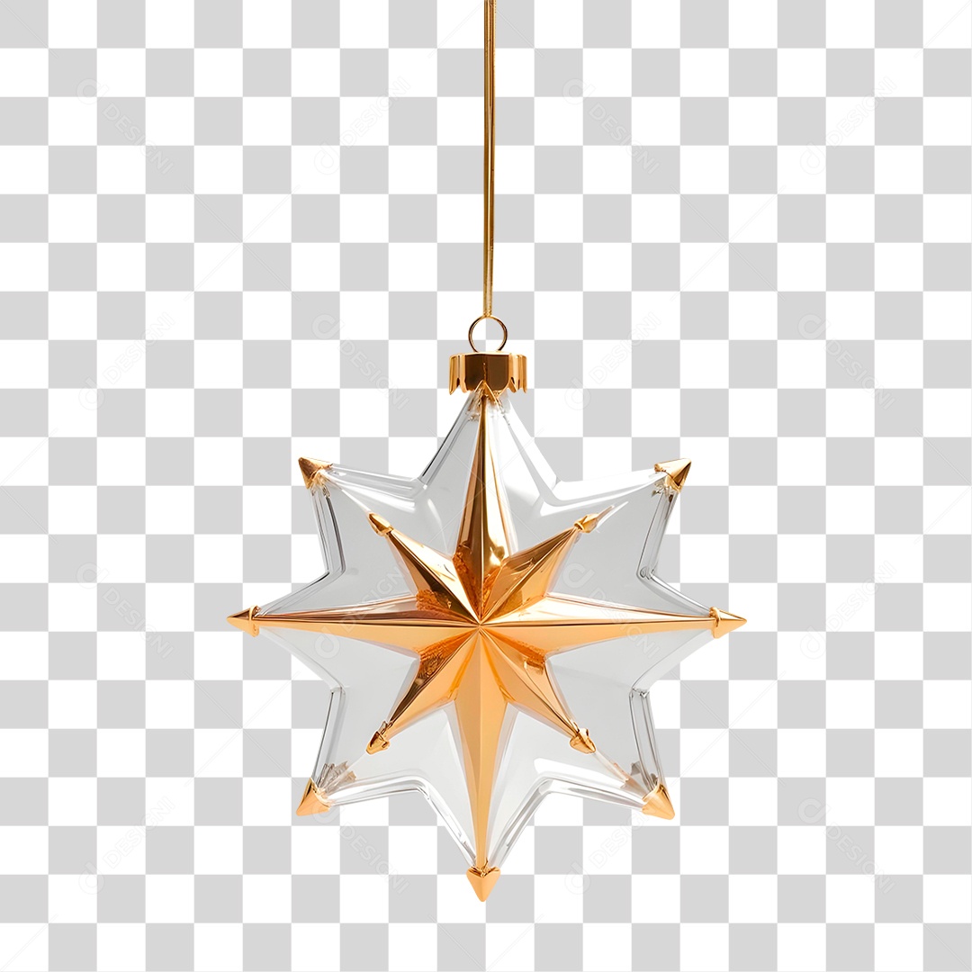 Estrela Dourada PNG Transparente